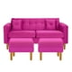 thumbnail image 1 of Sofa New Retro 3c + 2 Pouf Felpa 04 Fucsia, 1 of 6