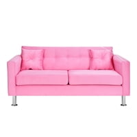 Bodevir - Sofa New Retro 3C Felpa 12 Rosado