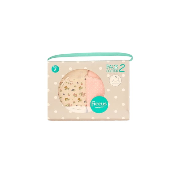 Pack doble sostén kids niña  ficcus