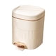 thumbnail image 3 of Canasto De Basura De Cocina, Cubo De Basura Rectangular Con Escalón Para Estudio, Terraza Acristalada, Dormitorio, 8L, Blanco, 3 of 3