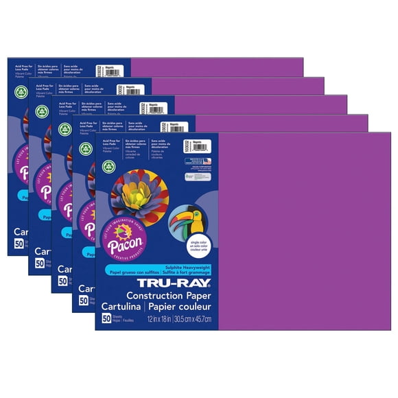 Papel de construcción DIXON TICONDEROGA 30 x 46 cm Magenta – Pack de 5