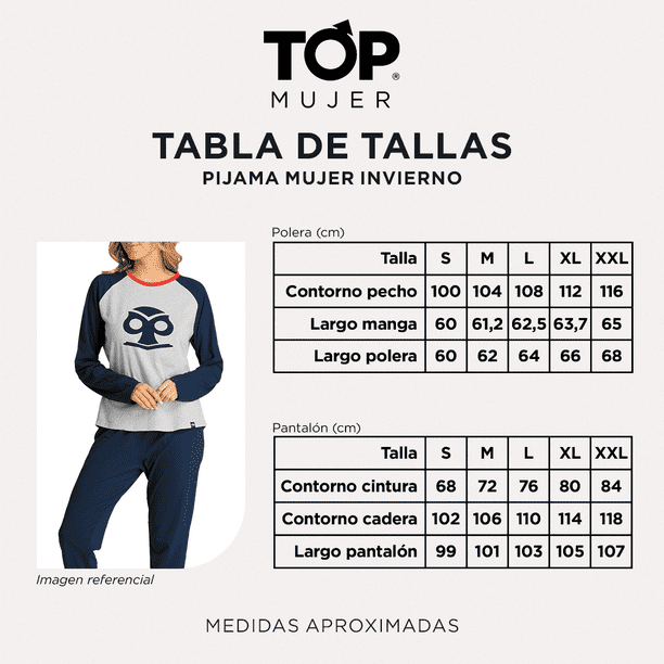 Tallas Extras Tabla De Tallas Para Pijamas Mujer Pijama Mujer