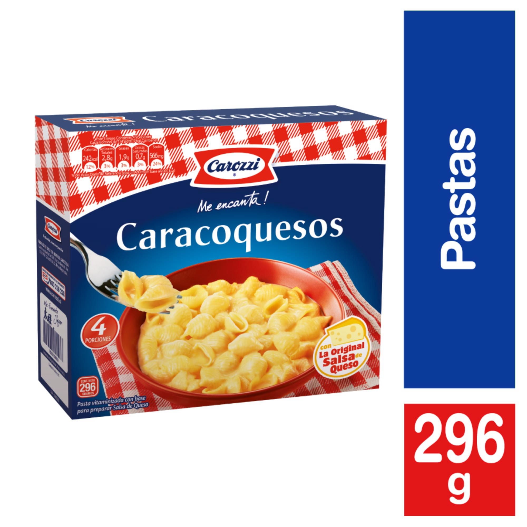 Fideo Pasta Caracoquesos Caja 296 g Carozzi