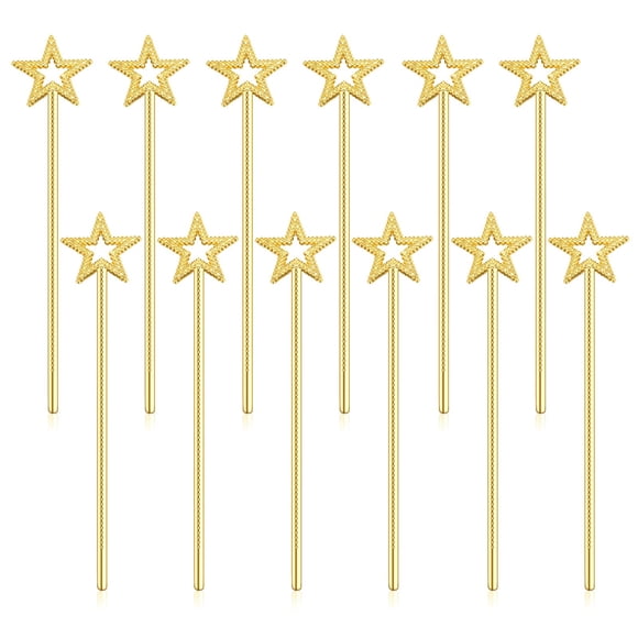 Varita Princess Star ZCYSRLQIN, 13 pulgadas, Angel Fairy Gold, 12 unidades