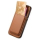 thumbnail image 4 of Funda de Cuero Magnética con Tarjetero para iPhone 14 Cubierta Delgada Marrón, 4 of 5