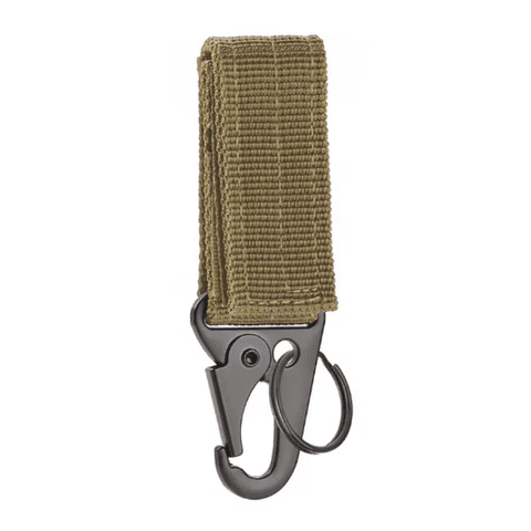 Genérico - Llavero Mosqueton Táctico Militar Sist Molle Velcro