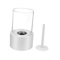 Magideal - Brasero De Escritorio Con Tapa, Chimenea De Mesa, Brasero De Mesa Portátil Para Interiores Y Exteriores, Para Festivales En El Hogar, Camping En El , Blanco