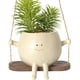 thumbnail image 5 of Maceta colgante con forma de cabeza de resina, maceta colgante para plantas de interior y exterior, maceta decorativa con forma de cabeza de resina y cuerda, macetas para suculentas con flores de resi, 5 of 7