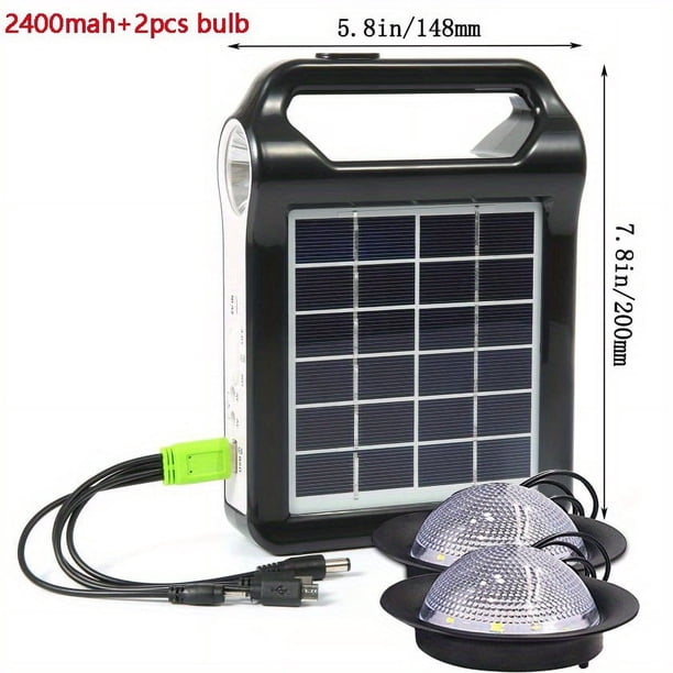1pc Portable 6V Rechargeable Solar Panel Power Storage Generator System USB Charger With Lamp Lighting Home Solar Energy System Kit