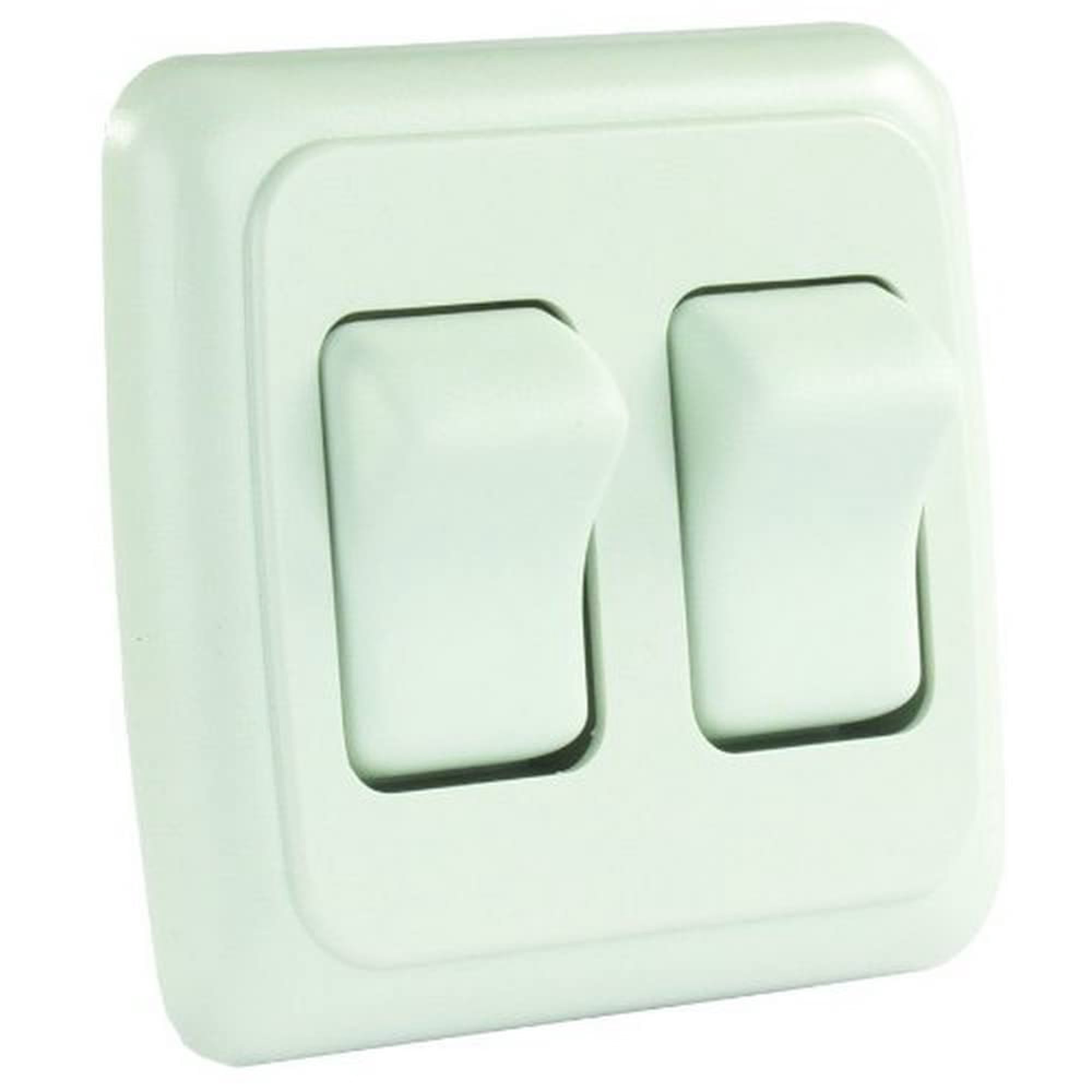 Switch Jr Products 305.1203 12015, Doble Spst Blanco, Encendido/apagado