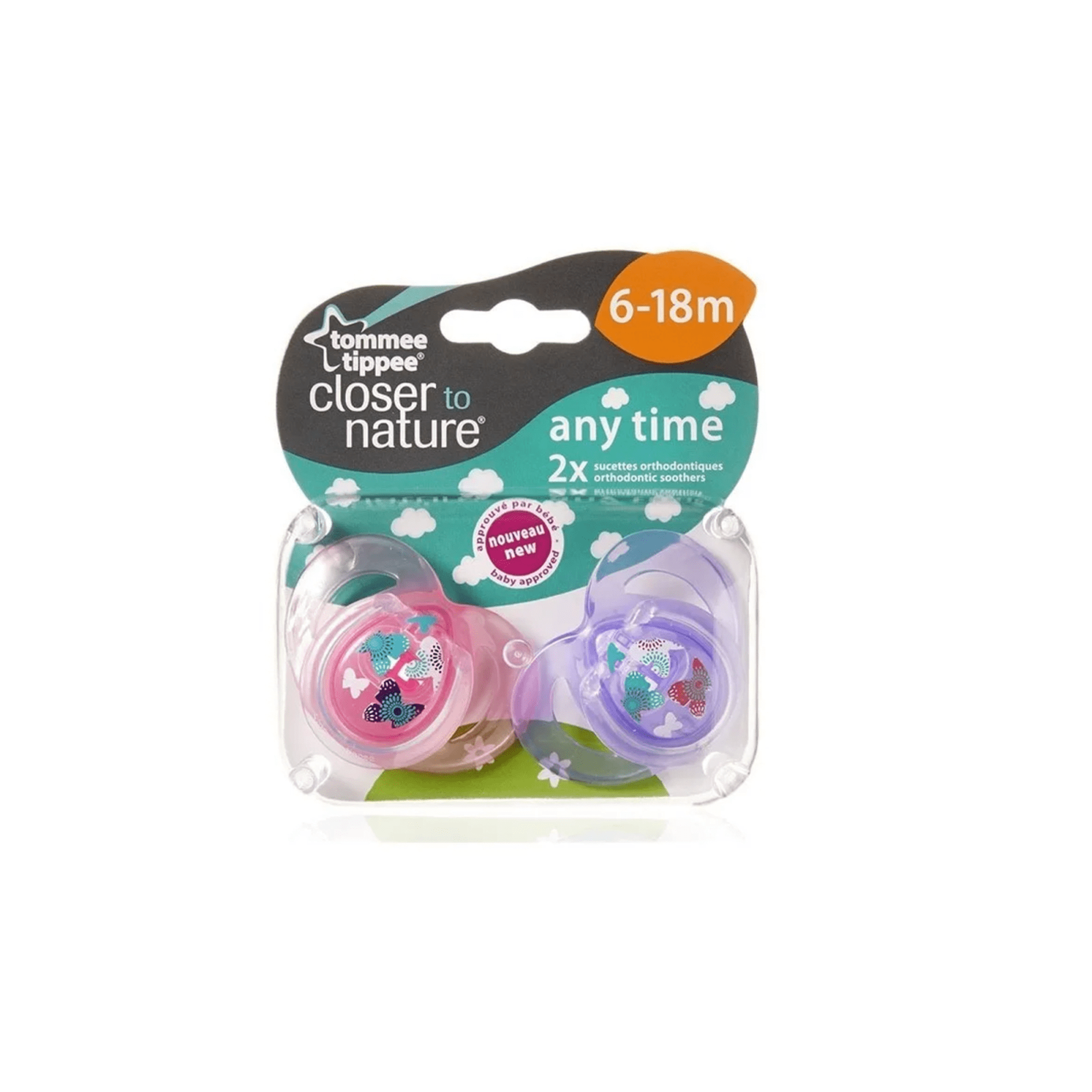 Tommee Tippee - Chupete De Silicona 6 18 Meses Anytime Orthodontic