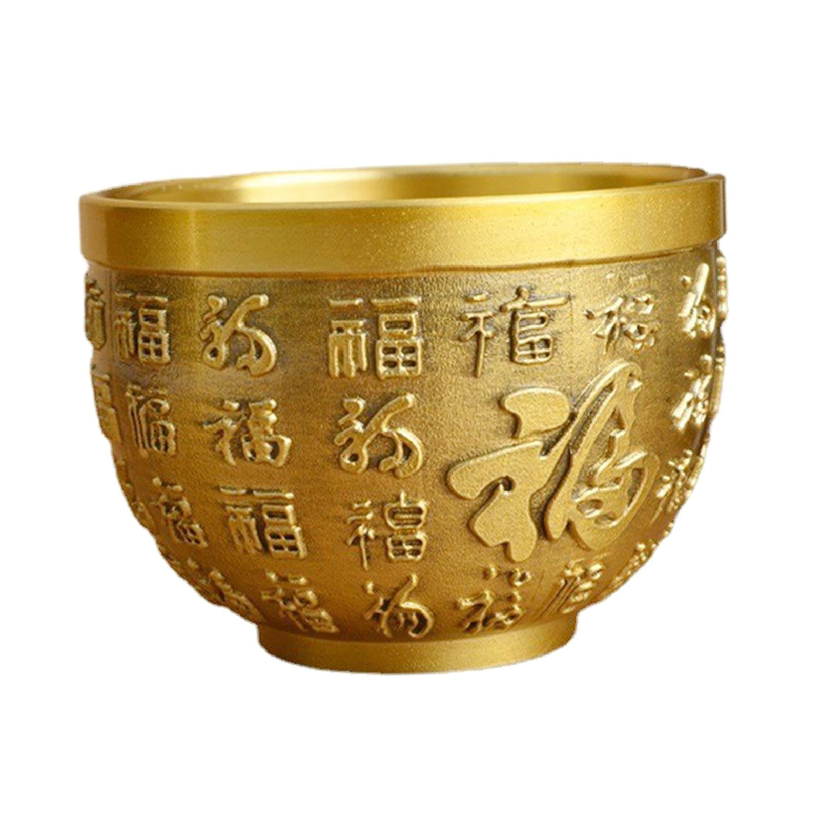 Bothyi - Cuenco Creativo De Latón Feng Shui, Cilindro De Arroz De Riqueza Para Dormitorio, Estudio, Hogar, 6,2 Cm X 4 Cm