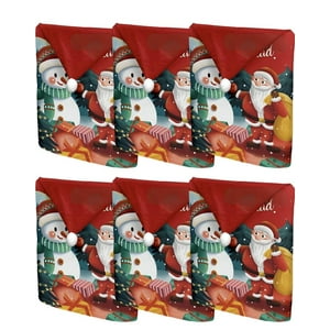 Genérica - Pack 6 Fundas De Respaldo De Sillas Navidad Con Pompón 25N10