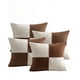 thumbnail image 1 of Juego De 4 Fundas De Cojin 45cmx45cm Chenille Rombo Color Café, 1 of 4