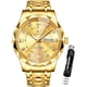 thumbnail image 1 of Reloj OLEVS Hombre Dorado Diamantes Calendario Grande, 1 of 3