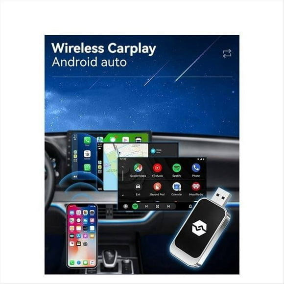 Adaptador Carplay Inalámbricousb Plug Play Iphone Y Android