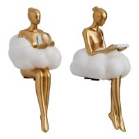 Genérico - Set 2 Estatua Decorativa Creativa Figura Sentada Moderna Jhn