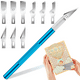 thumbnail image 3 of 1pc Craft Knife With 9PCS Exacto Knife Blades Refills (#11, 16, 17), Exacto Knife And Extra Blades For Beginners, Precision Hobby Knife For Carving Fondant, Scrapbooking, Stencils, 3 of 5