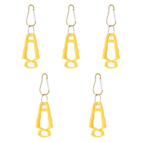 Magideal - 5 Clips Para Guantes De Exterior, Gancho Multiusos, Soporte Para Clips Para Guantes, Clip Para Guantes Antipérdida, Clip Anticaída Para Exteriores Par Amarillo