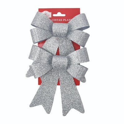 2 Cintas Plateada  Holiday Time