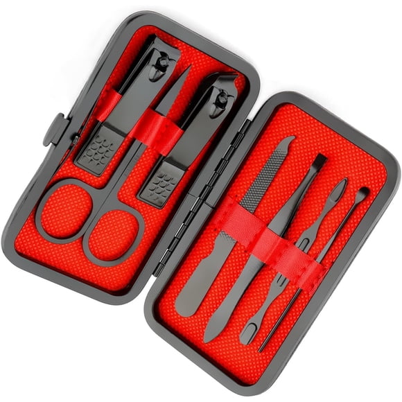 Set Manicure MDOZQ 8 en 1 Acero Inoxidable Estuche Portatil