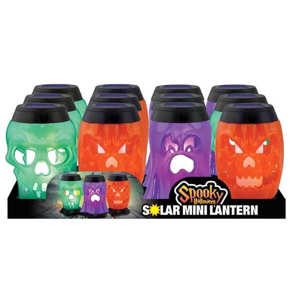 Farol eléctrico MAGIC SEASONS, 12 cm, minisolar, Halloween