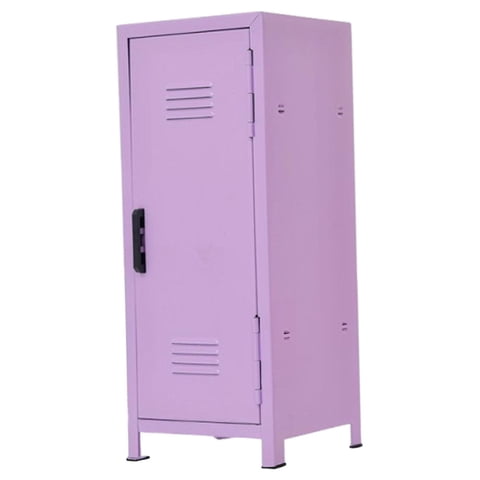 Magideal - Mini Armario Que Sirve Como Caja De Almacenamiento Y Mueble Para Juguetes. Caja Metálica Con Dos Estantes Para Guardar Cosméticos, Joyas Y Artículos D Púrpura