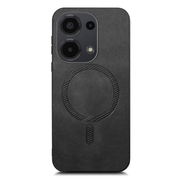 Magnetic Slim Case for Xiaomi Redmi Note 13 Pro 4G with Camera Guard & Anti-Scratch Back Black
