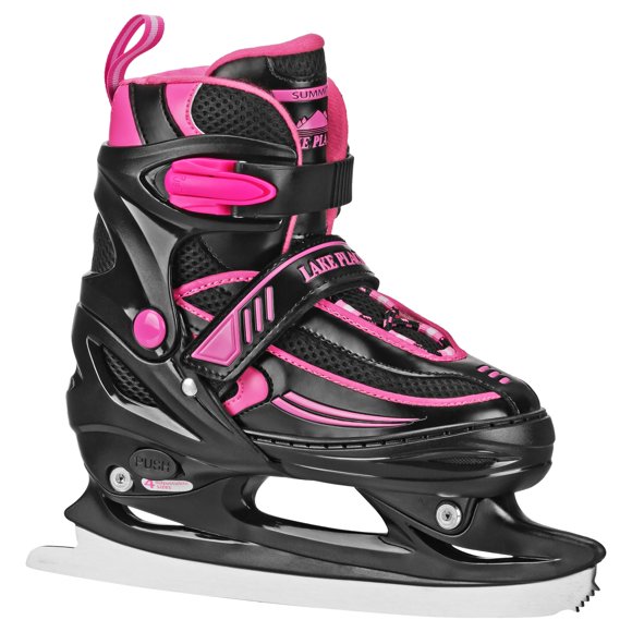 Patines de hielo Lake Placid Summit para niña, talla grande (17‑20 cm), ajustables