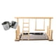 thumbnail image 1 of Parrot Mader Stand Activity Center Ladder W / TAP STAND NATURAL CON CUPAS DE 5 CM, 1 of 5