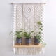 thumbnail image 1 of Estante colgante de pared de macramé, soporte para plantas de cuerda estilo bohemio para interiores, colgador de plantas de cuerda hecho a mano para decoración de pared, 1 of 7