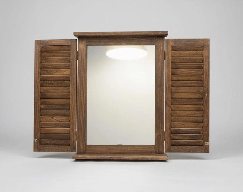 Decostilo - Espejo Con Puerta De Madera Rústico 60X42Cm