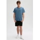 thumbnail image 4 of Polera Hombre Long Fit Básica Azul Piedra, 4 of 4