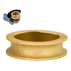 Genérica - Disco Diamantado Borde Circular Esmeril Granito Marmol Dorado Oscuro