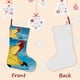 thumbnail image 3 of Cantando Bajo la Lluvia Tema: Calcetines de Navidad, fino lino blanco para colgar en escaleras y chimenea, decoración navideña para el hogar, regalo de Navidad.54cm×38cm, 3 of 5