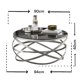 thumbnail image 2 of Mesa de Centro Redonda Decodreams Orbit Black 90 cm Vidrio Templado Negro Base Acero Plateado Oscuro, 2 of 3