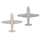 thumbnail image 1 of 2 Piezas Hombres Avión Broche Collar Pin Ramillete Moda Cristal Insignia Joyería, 1 of 5
