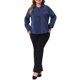 thumbnail image 2 of Agnes Orinda Camisas de Ropa de Halloween para Mujeres de Talla Grande Blusas de Chifón con Cuello Peter Pan y Mangas Largas 2X Azul Oscuro, 2 of 6