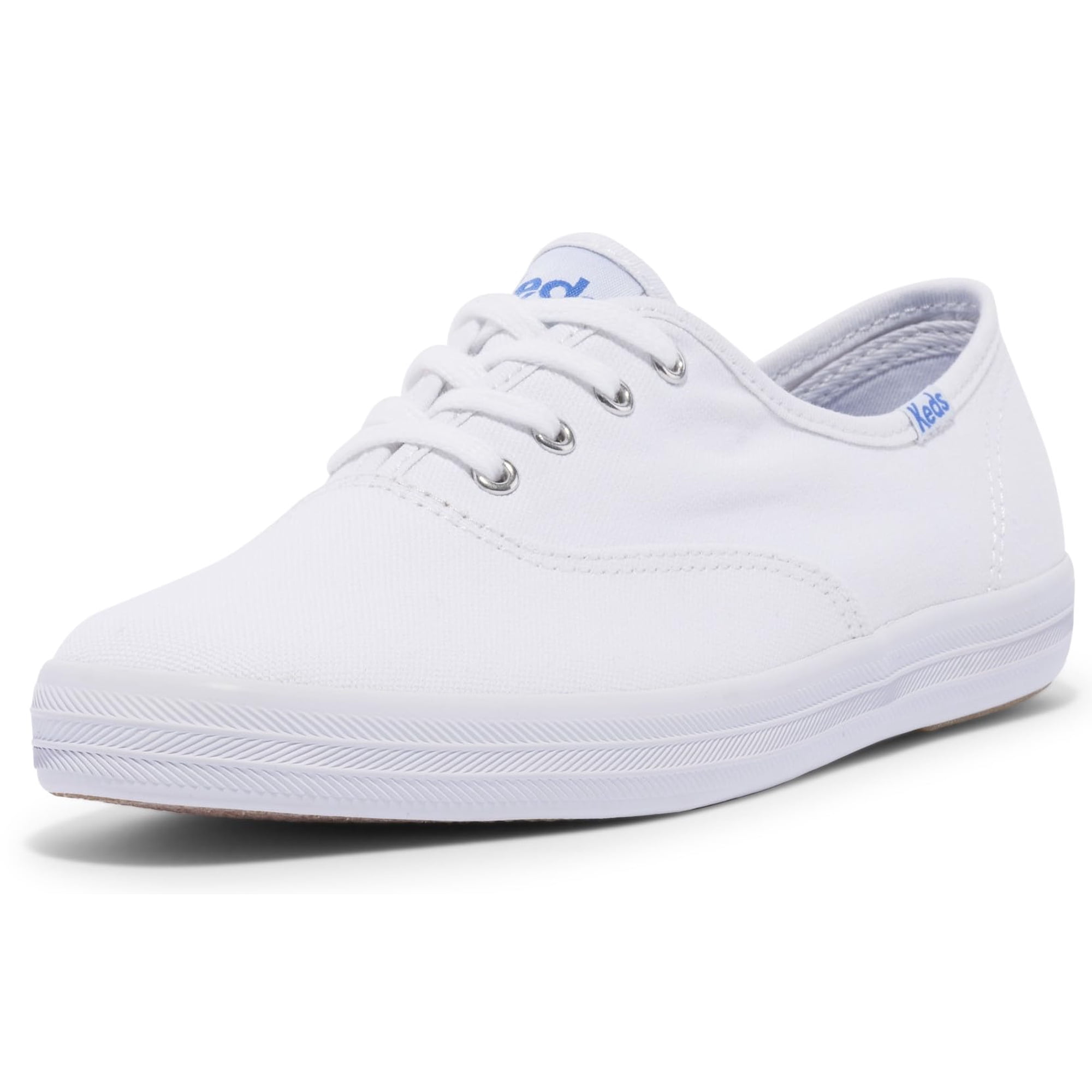 Zapatillas Keds Champion De Lona Con Cordones Blancas Para Mujer, Talla 7