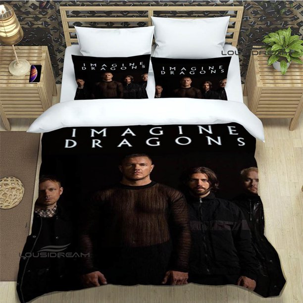 v843 Bed Sheets Rock Band Imagine Dragons Bedding Sets exquisite bed supplies set duvet cover bed comforter set bedding set luxury birthday gift 3-Piece Bedding Set (1 Duvet Cover + 2 Pillow Shams) Be