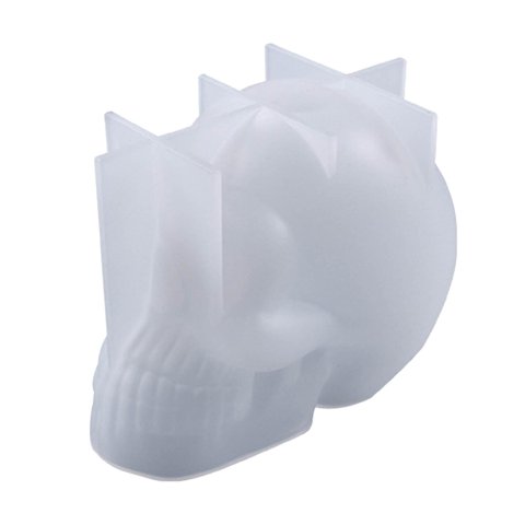 Ioensy - Molde De Vela De Calavera 3D De Silicona, Suministros Para Fiestas Diy, Molde De Fundición, Manualidades