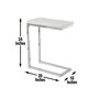 thumbnail image 3 of Mesa Auxiliar Steve Silver Furniture Echo Mármol Blanco en Forma de C, 3 of 5