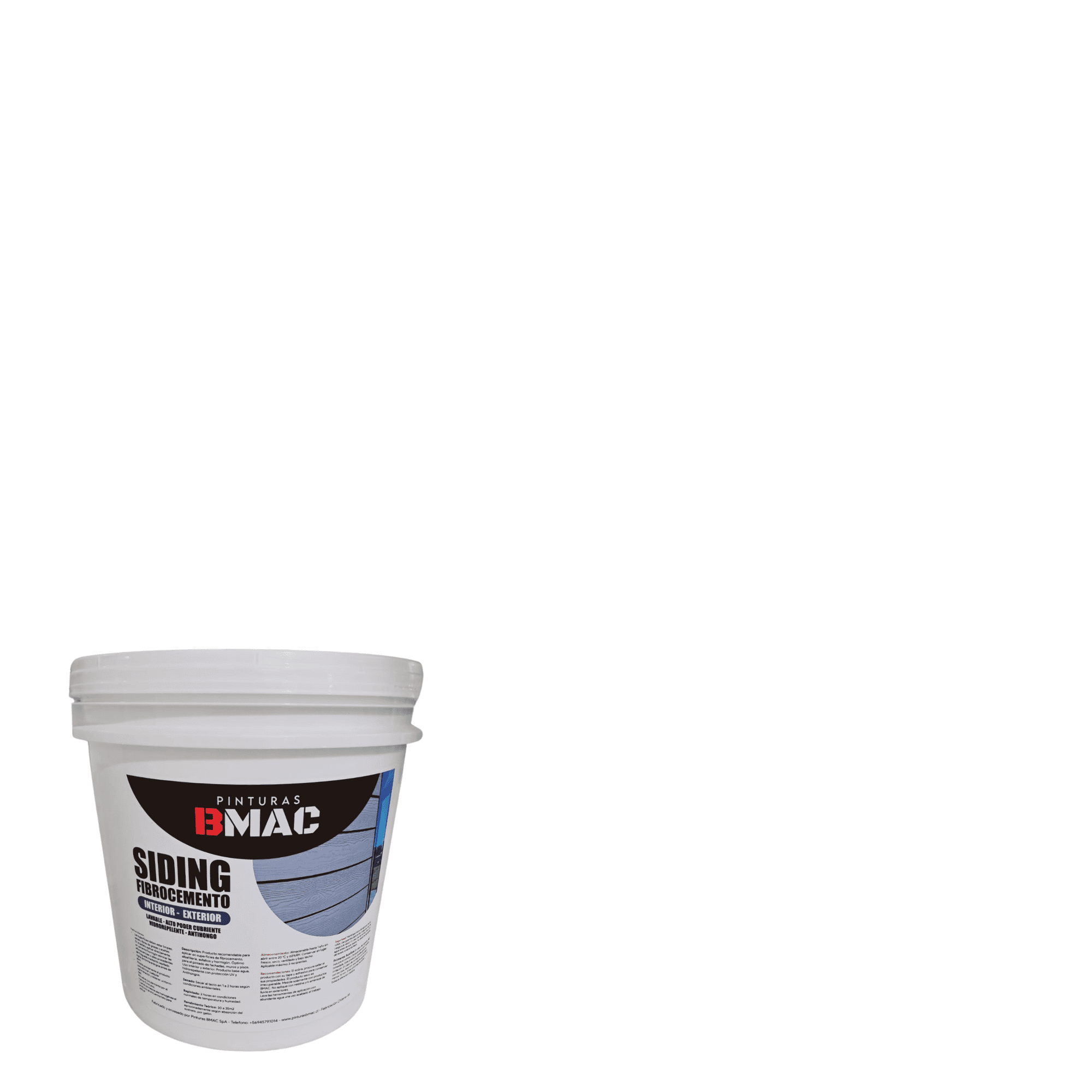 Bmac - Pintura Siding Fibrocemento Blanco Tineta