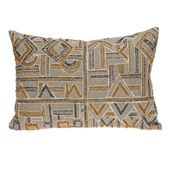 Funda de almohada Parkland Collection Azar Contemporary Beige