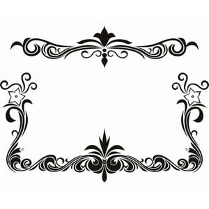 Rienda Libre Graphics - Decomural Floral Design Picture Frame Ws-18199