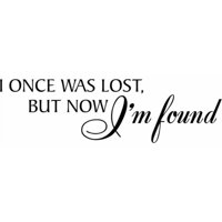 Rienda Libre Graphics - Decomural Lost But Now I'M Found Bible Verse Ws-17382