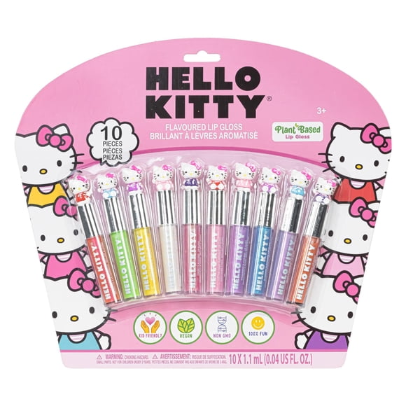 Set de brillo de labios Townley Girl Hello Kitty, 10 piezas para mayores de 3 años