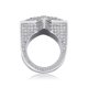 thumbnail image 2 of Anillos de Estrella de Moda de Lujo con Estilo Punk de Rapero Bling para Hombre Chapados en Oro de 14K Brillantes Grandes con Hielo Hip Hop Zirconia Cúbica Anillos de Compromiso para Hombre, 2 of 9