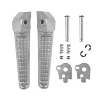 Magideal - 2X Reposapiés Traseros Para Motocicleta, Juego De Reposapiés Traseros Para Reparación De Pedales De Motocicleta De Aluminio, Reposapiés Para Cbr1100Xx Plata