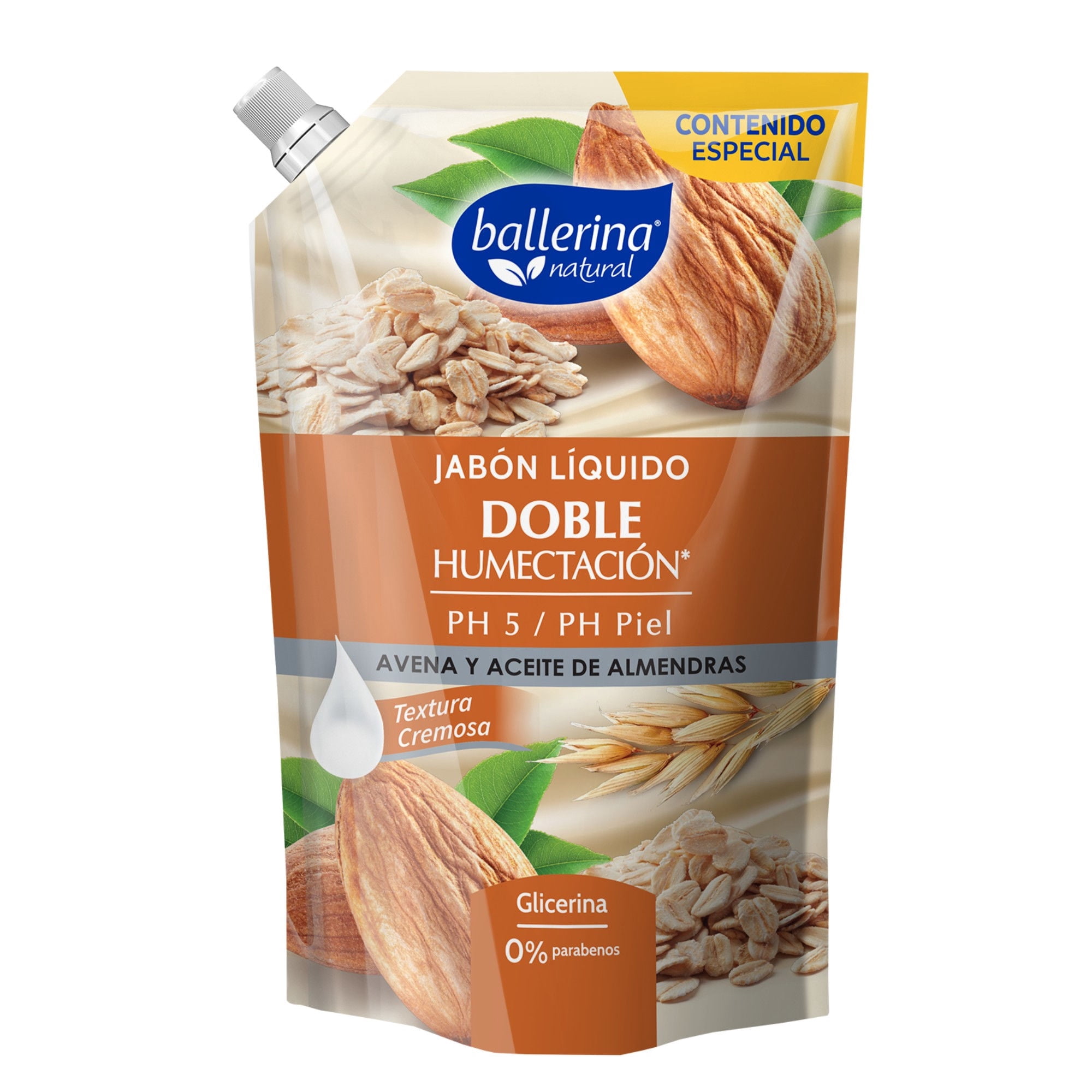 Jabón Líquido Avena Y Almendras 650 ml Ballerina